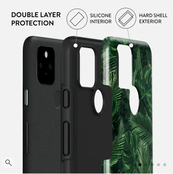 Burga Tropical Leaf Phone Case - Green and Yellow - Picture 4 of 7